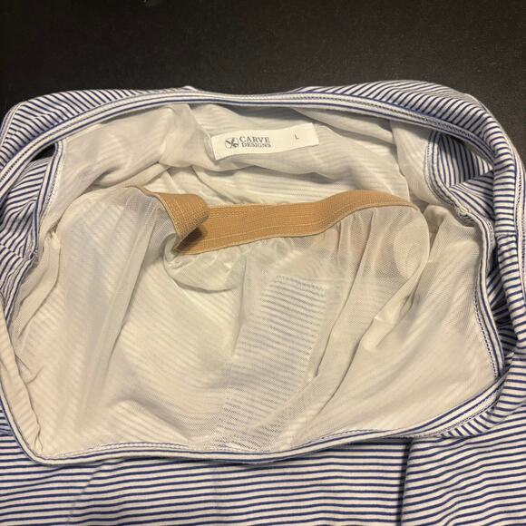 Carve Designs Blue White Striped Dress Women's Size Large L Sleeveless Tank Bra - Picture 8 of 8